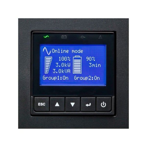 Eaton 9PX 3000i RT3U - UPS (rackmonterbar - ekstern) - AC 200-208-220-230-240 V - 3000 Watt - 3000 VA - enkeltfaset - RS