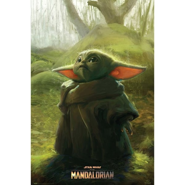 Affisch - Star Wars - The Mandalorian - The Child - 61x91,5 cm - Väggdekoration - Grön