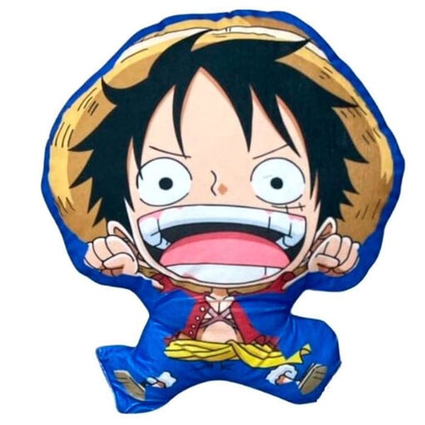 Kudde - EDUCA BORRAS - One Piece D Luffy 3D - Syntetisk - Asymmetrisk - Blå