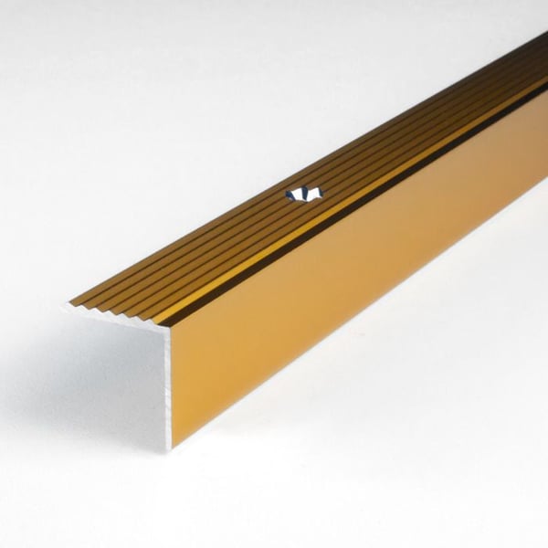 Aluminum anodiserad guld näsdel l 20 mm H 20 mm Lång 2700 mm Att skruva fast 1 styck