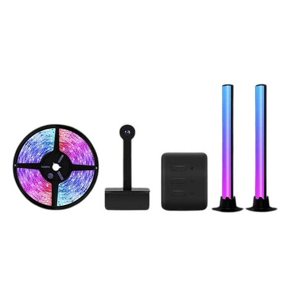 Intelligent LED Kit för TV 55" till 65" med WiFi, Kamera och 2 Sido Moduler Svart