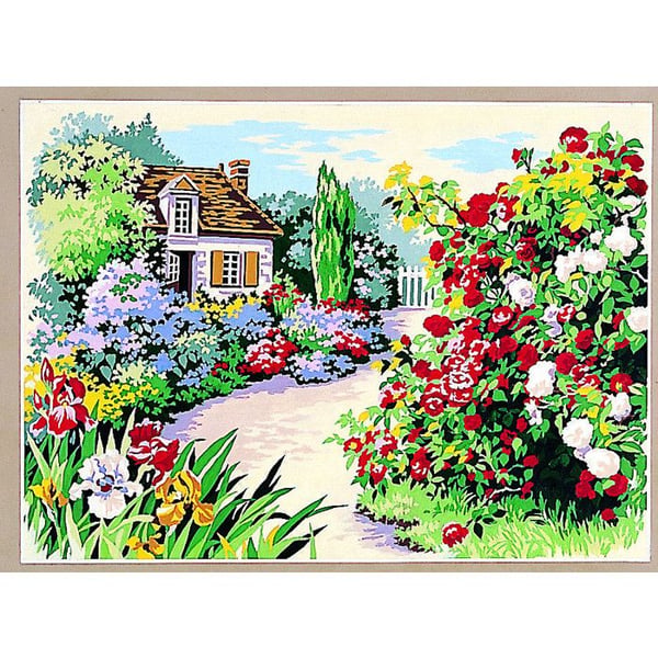 Antik duk Det rosenbelagda stiget 45x60cm
