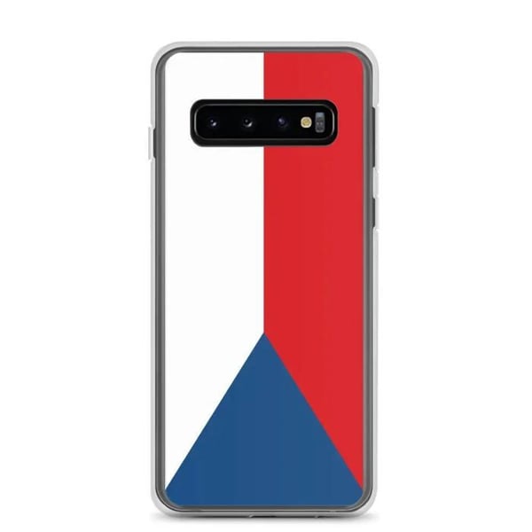 Mobilskydd – Tjeckiens flagga – Kompatibel med Samsung Galaxy S10 – Mjuk case – Slitstark och stöttålig – Pixelforma