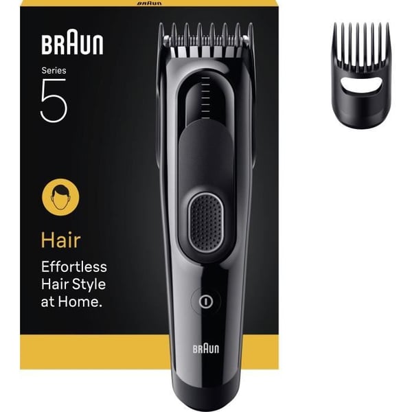 Hårklippare - BRAUN - HC5510 - Trådlös - 50 min - 9 inställningar - Svart