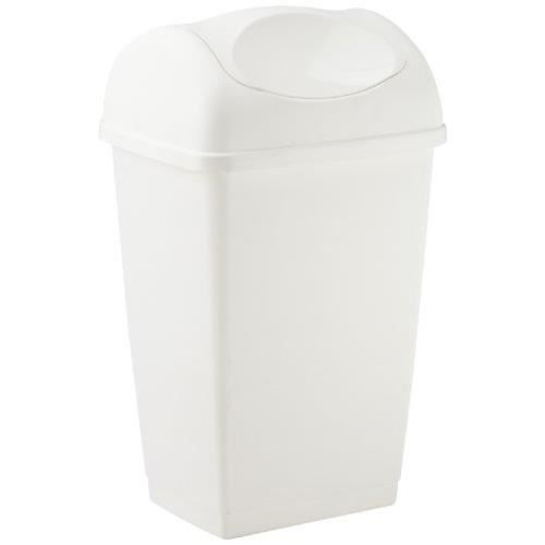 axentia 235685 papperskorg, plast, vit, 39,5 x 31 x 65 cm 235685