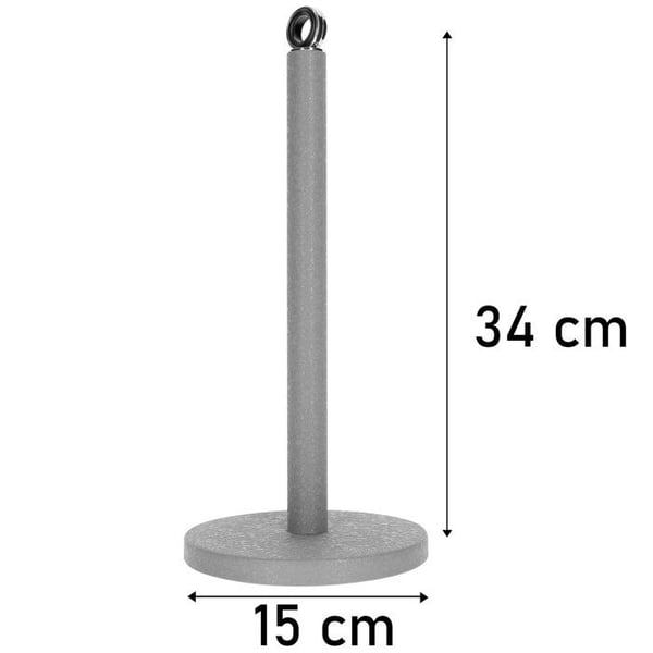 Pappershållare - CHEFFINGER - Sten-effekt - Tung Bas - Metall - Grå