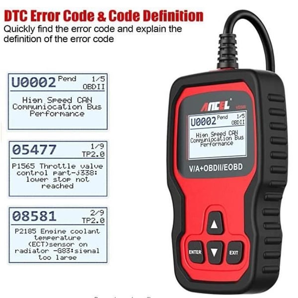 OBD2 Scanner - ANCEL - VD500 - Fuld Diagnostik - EPB Nulstilling - Olieservice