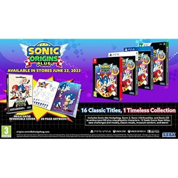 Videospel - SEGA - Sonic Origins Plus - Premium Edition - 16 klassiska titlar - PS4