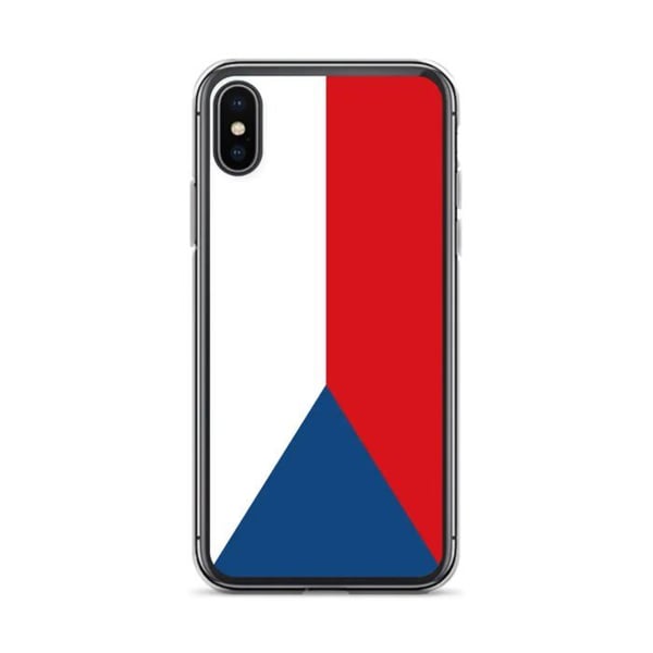 Mobilskal – Tjeckiens flagga – Kompatibel med iPhone XS Max – Mjuk Fodral – Hållbar och Stötsäker - Silikon - Pixelforma
