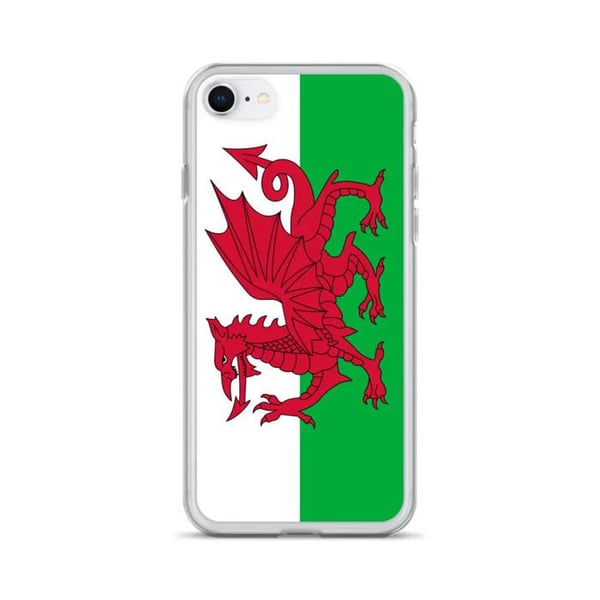 Mobilskal – Wales flagga – Kompatibel med iPhone 6 Plus – Flexibelt fodral – Stöttåligt och chockresistent – Silikon – Pixelforma