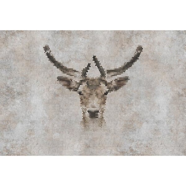 Fototapet betongimitation M1-No.60737 Digital tryck Beige Brun Djur