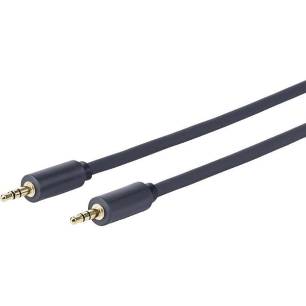 Ljudkabel - VIVOLINK - 10m - 3,5mm hane - Dubbelskärmad - Svart