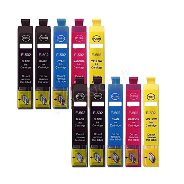 Tonerpatroner - SHOP-STORY - 502 XL - Pack om 10 - Kompatibel med Epson - Flerfärgad
