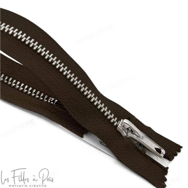 Dragkedja - ECLAIR PRYM - Metall - Separabel - Brun - 65 cm
