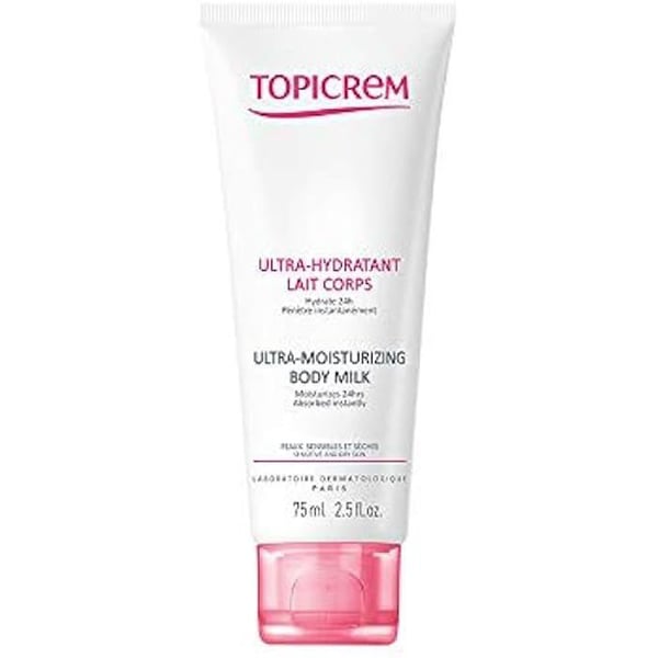 Kroppsmjölk - TOPICREM - Ultrafuktande - 75 ml - För torr hud - Återfuktande