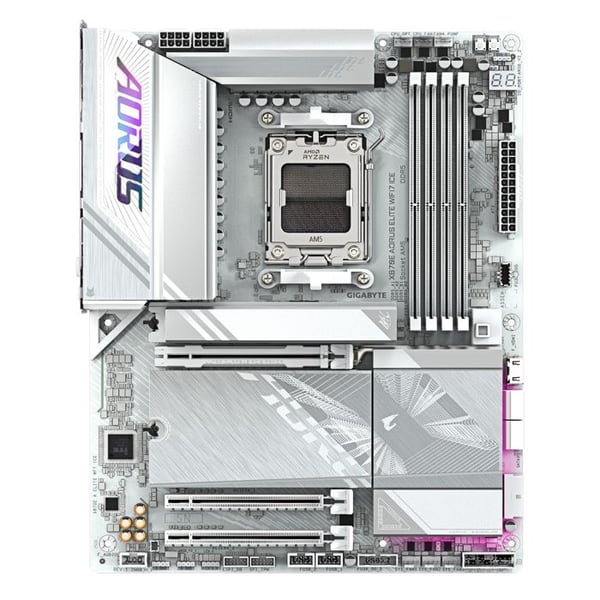 Moderkort - GIGABYTE - X870E A ELITE WF7 ICE - ATX-format - Chipset AMD X870E - DDR5 & PCIe 5.0 - WiFi 7