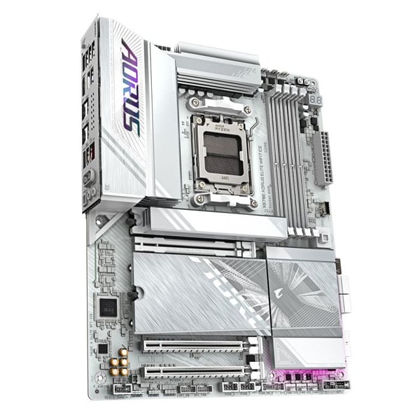 Moderkort - GIGABYTE - X870E A ELITE WF7 ICE - ATX-format - Chipset AMD X870E - DDR5 & PCIe 5.0 - WiFi 7