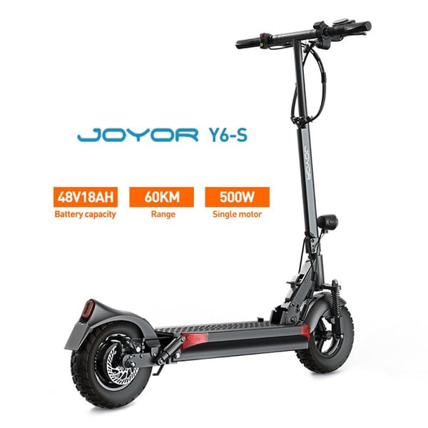 Elektrisk sparkcykel-JOYOR Y6-S-fällbar, motor 500W, batteri 48V18AH, däck 10", räckvidd 60km