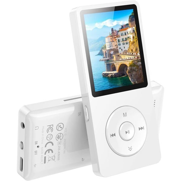 AGPTEK 32GB MP3 Bluetooth 5.3 med högtalare Musikspelare 70H Ultralång batteritid, FM-radioinspelning, utan hörlurar