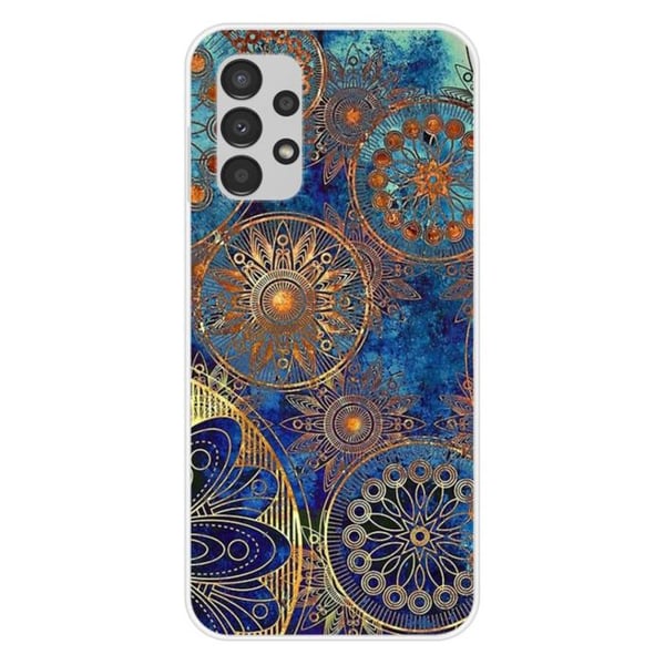 Siliconfodral - Kompatibel med Samsung Galaxy A13 4G - mandala design i blått