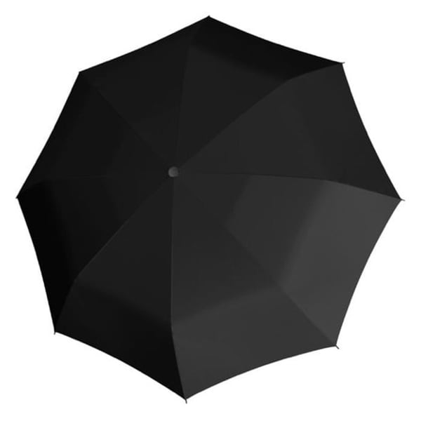 doppler Black Pocket Paraply för kvinnor och män - Fiber Magic Mini Big Automatisk Uni Svart 78022