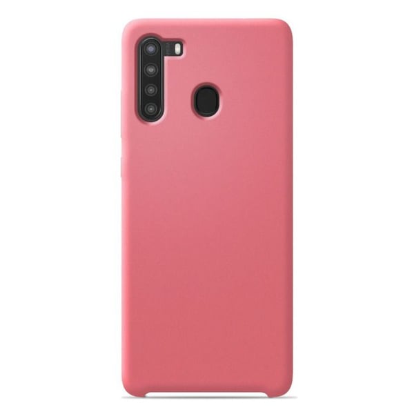 Silicone skal Soft Touch - Samsung - Galaxy A21 - Rosa - Stötsäker - Trådlös laddning