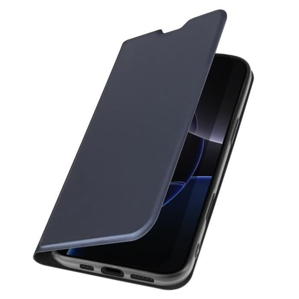 Fodral till iPhone 16 Pro - AVIZAR - Soft touch - Korthållare - Videostöd - Blå