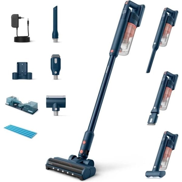 Langaton imuri - Philips - 5000-sarja - Tehokas imurointi - LED-suutin - Aqua-moduuli