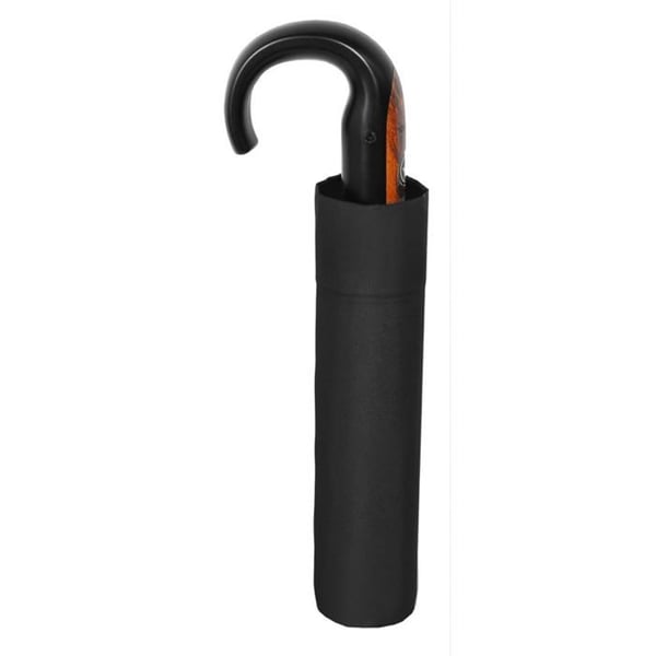 doppler Black Pocket Paraply för kvinnor och män - Fiber Magic Mini Big Automatisk Uni Svart 78022