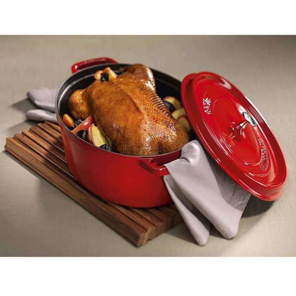 Oval Gryta - LE CREUSET - 21178400602430 - Emajerad Gjutjärn - Körsbär - 40x40x37 cm