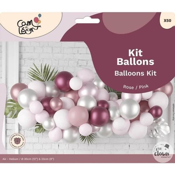 Dekorationskit - LILLA CLOWNEN - 50 Molnballonger - Flerfärgad - Heliumkompatibel - Romantisk
