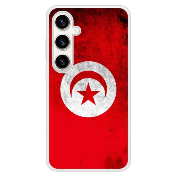 Siliconeförstärkt skal med tryck kompatibelt med Samsung Galaxy S23 FE Tunisienflagga