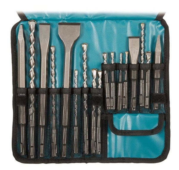 Burin - mejsel - Makita - D-53073 - SDS Plus burin i ett fodral 17 delar