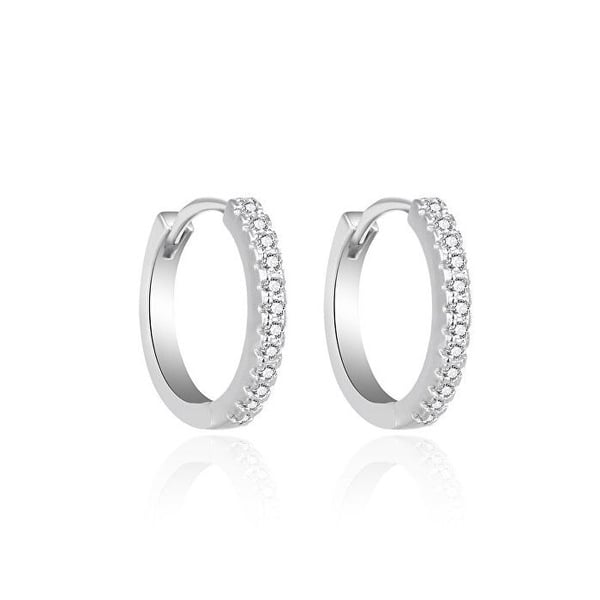 Charmiga silverringar med kubisk zirkon AGT-E202KW