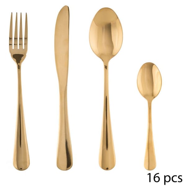 16-delars bestickset "Gold" Secret de gourmet