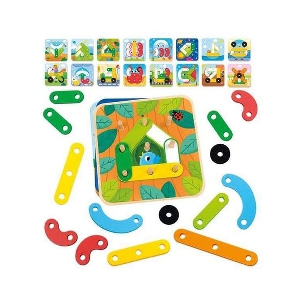 Spel med former att reproducera för att skapa montessori