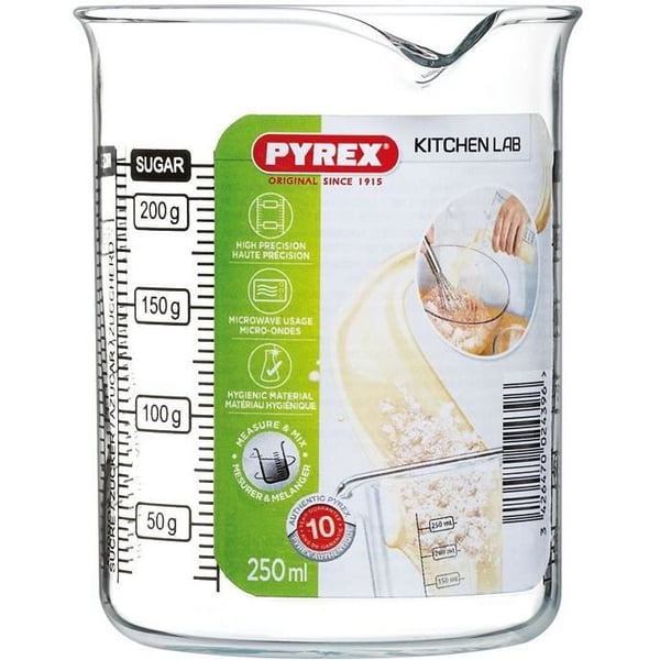 PYREX Måttkopp 0,25 L Kitchen Lab - 4 graderingar