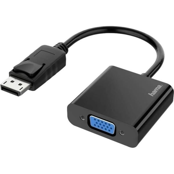 Adaptör - Hama - 200337 - DisplayPort till VGA - Full HD-upplösning - 15 cm