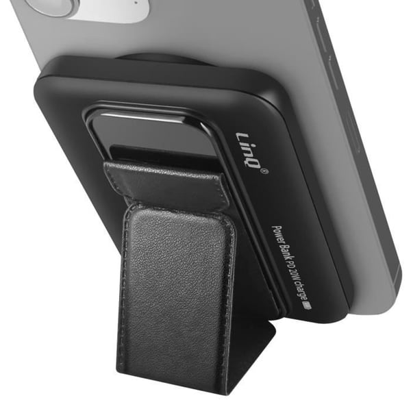 Batteri Extern - LINQ - iPhone MagSafe 5000mAh - USB-C 20W - Videostöd - Svart