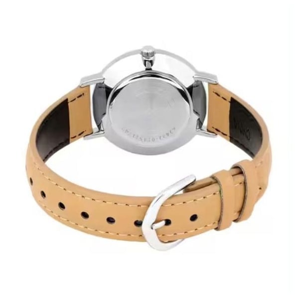 Casio ny klocka för kvinnor med läderarmband, vit urtavla, vattentät nät - ltp-vt04l-7a1df