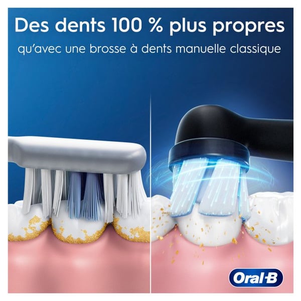 Elektrisk tandbørste - ORAL-B - iO2 - Sort - 3 børstemoduser - 2 minutters timer