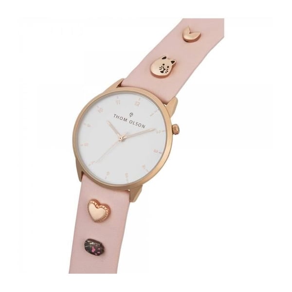Klocka - THOM OLSON OROLOGIO CHISAI PINK NEKO - Läder - Kvarts - Analog