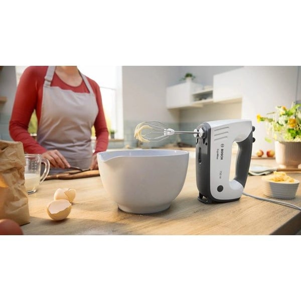Mixerskål - BOSCH - ErgoMixx MFQ37490 - 750 W - SoftTouch-handtag - 5 hastigheter + Turbo