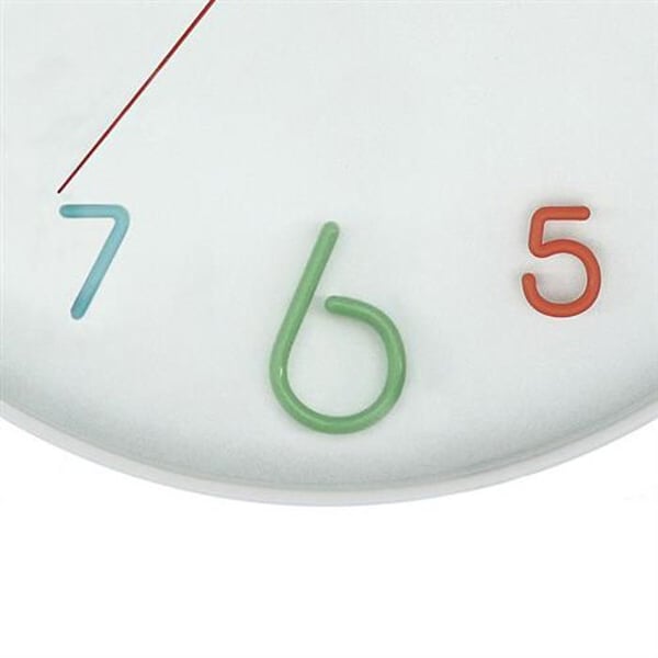Väggklocka - MPM QUALITY - E01.3459.00 - Mångfärgad - 4,5 cm djup - För barn