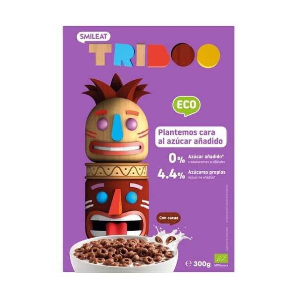 TRIBOO - Smileat ekologiska flingor med chokladsmak 300 g