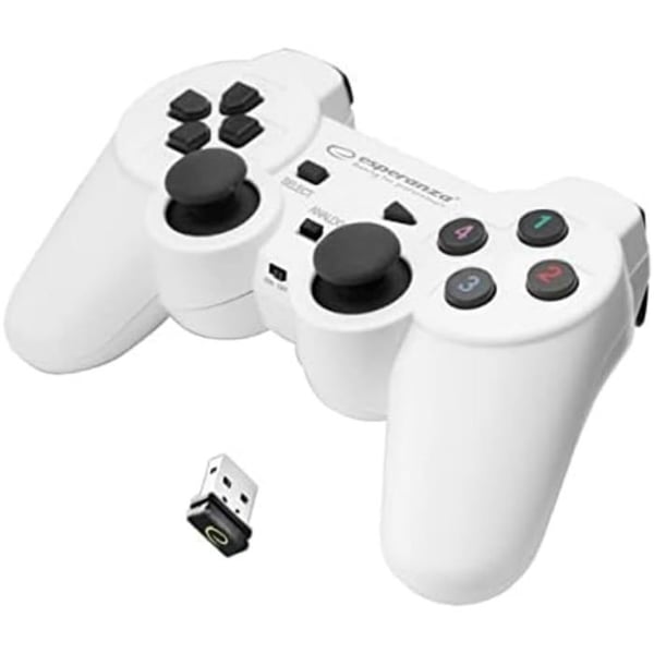 Trådlös spelkontroll - Esperanza - GX600 - Vit - Vibration - PC/PS3-kompatibel