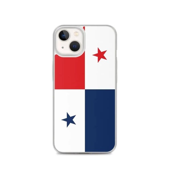 Mobilskal – Panama-flagga – Kompatibel med iPhone 13 – Mjuk skydd – Slitstark och stöttålig – Silikon – Pixelforma
