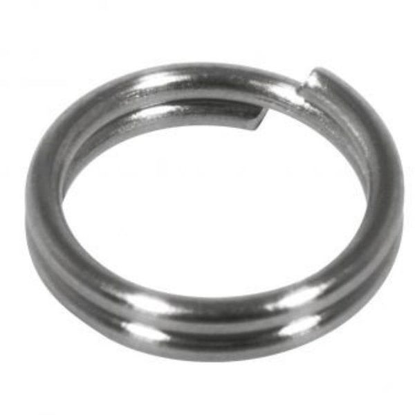 Delat ring i rostfritt stål, 8mm 20 st, platina