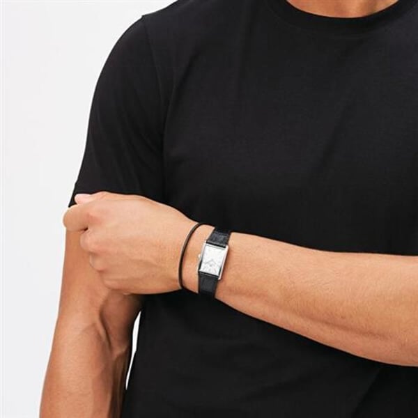 Armband - DANIEL WELLINGTON - Sheffield Perfect Pair DW0040070 - Italienskt läder - Längd 18,5 cm - Brun