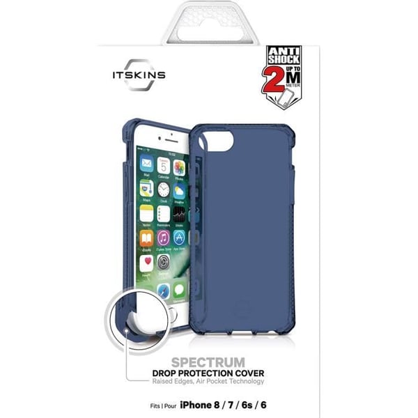 Coque - Itskins - Spectrum - Semi-rigide - Bleu - Compatible iPhone 6/6S/7/8